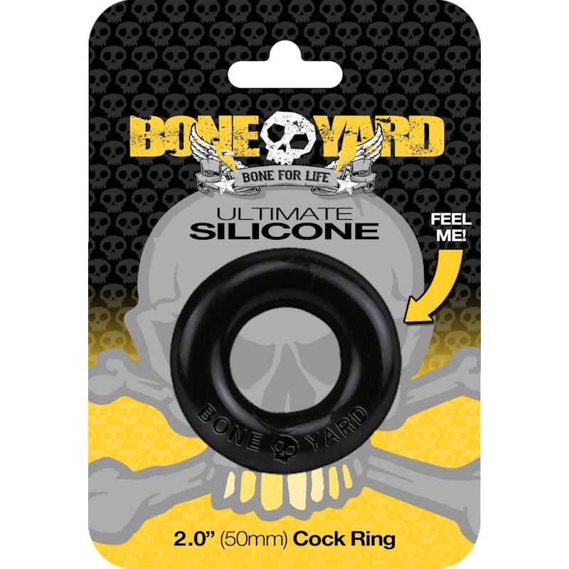 Ultimate Silicone Cock Ring Black Black