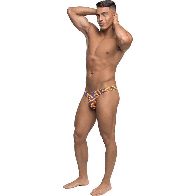 Male Power Thong Pride Fest Contoured Pouch Small/Medium