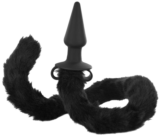 Bad Kitty Silicone Butt Plug with Black Cat Tail