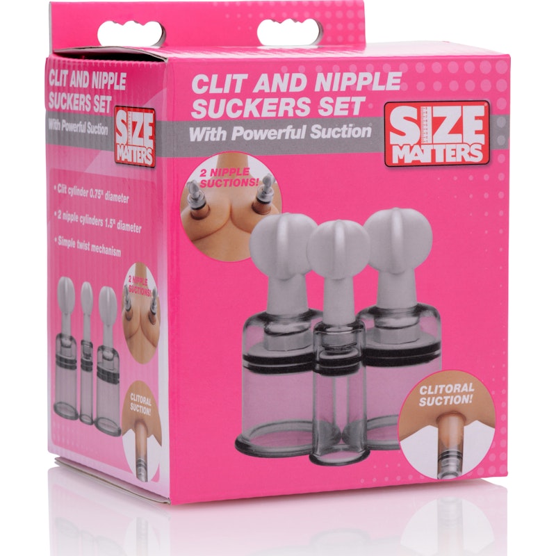 Clit And Nipple Suckers Set Clear