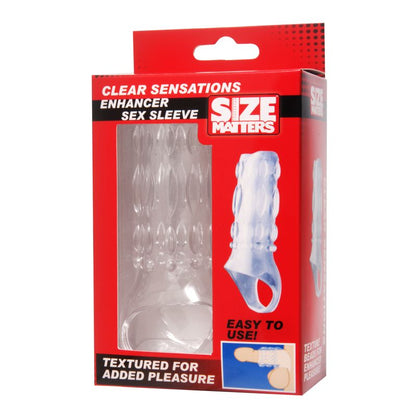 Penis Sleeve Sensations Textured Sex Enhancer Clear