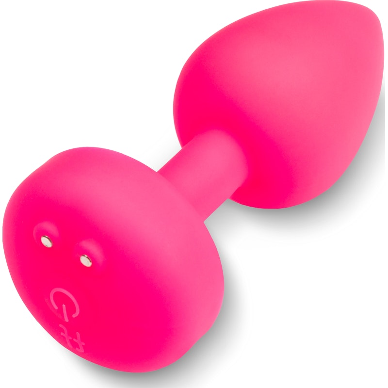 Gplug Small Vibrating Butt Plug Neon Rose Pink