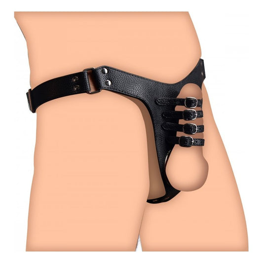 Male Chastity Harness Black