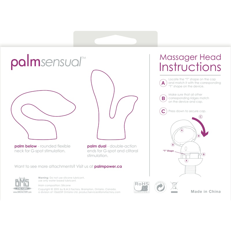 PalmSensual Massager Heads Pink (For use with PalmPower) Pink