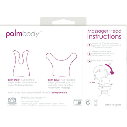 PalmBody Massager Heads (For use with PalmPower) Pink