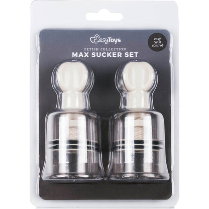 Nipple and Clit Suckers Large 2 Pc Clear