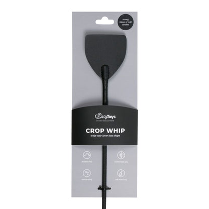 Wide Crop Whip Flogger Black