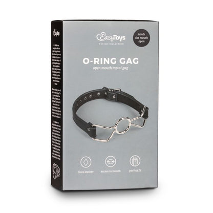 Metal O-Ring Mouth Gag Black Fetish Collection