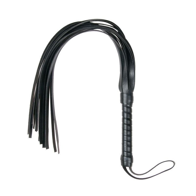 Flogger Whip Leather Black Fetish Collection