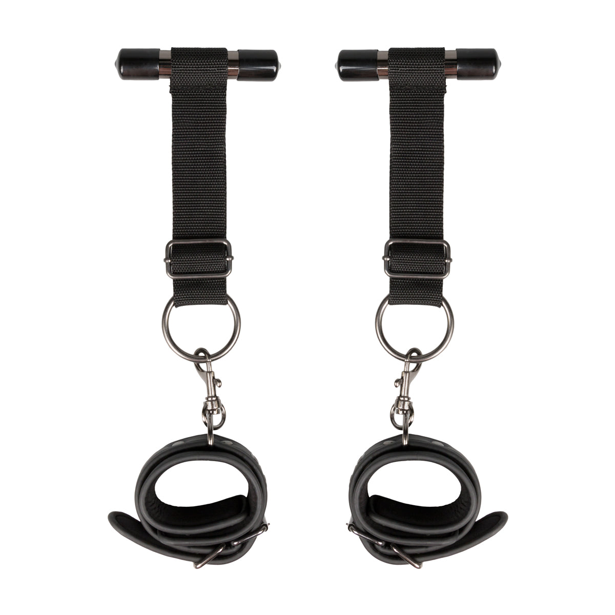 Over the Door Wrist Cuffs Fetish Collection in Black