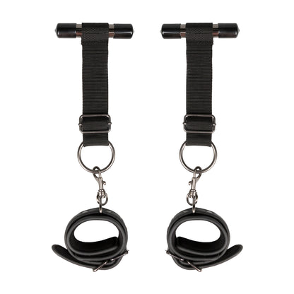 Over the Door Wrist Cuffs Fetish Collection in Black