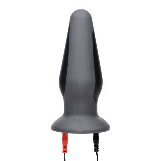 Zeus Anal Amplifier Silicone eStim ElectroSex Plug Black