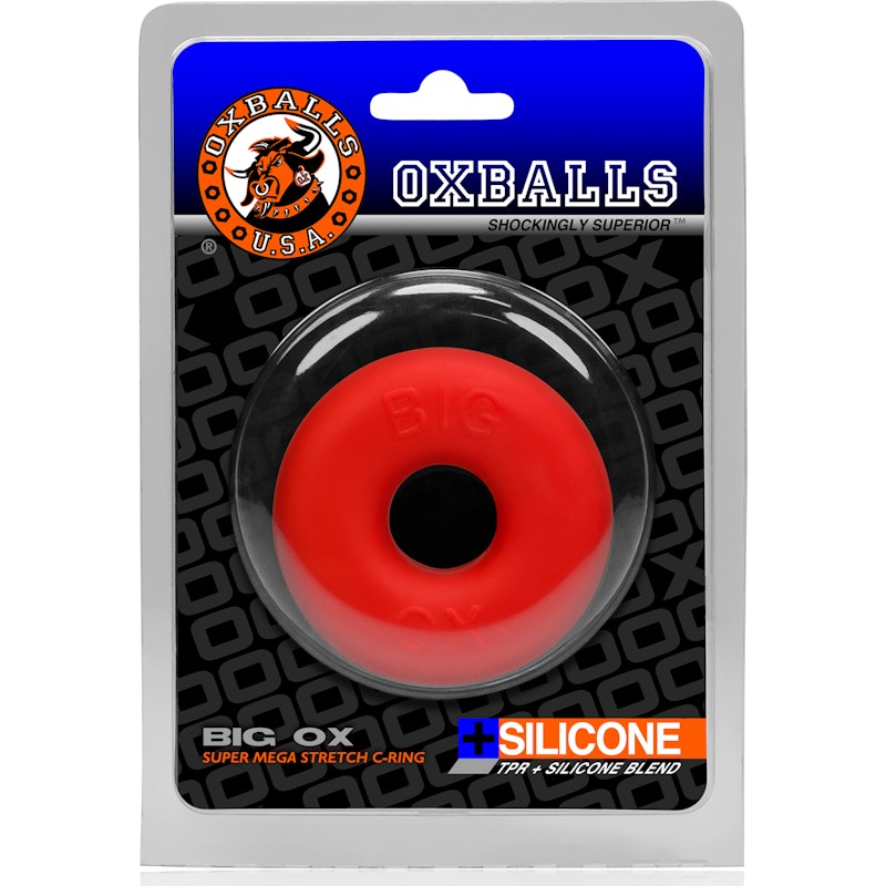 Big Ox Cockring Red Ice Red