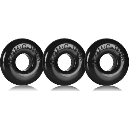 Ringer Cockring 3 Pc Black Black