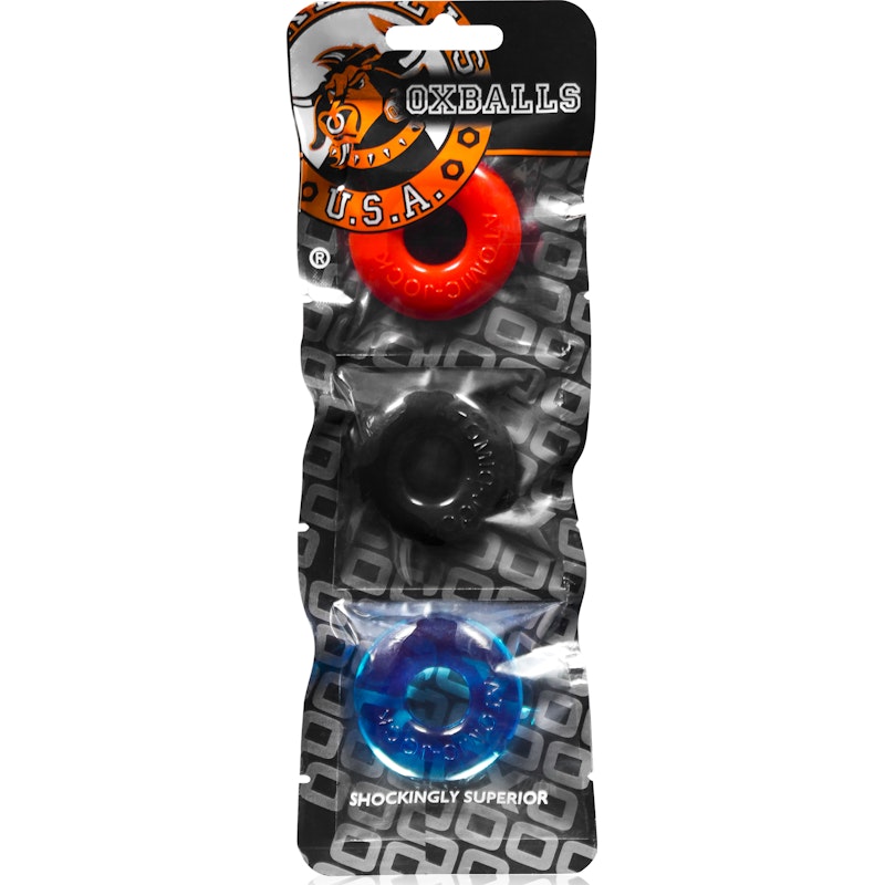 Ringer Cockring 3 Pc Multicolor Mixed