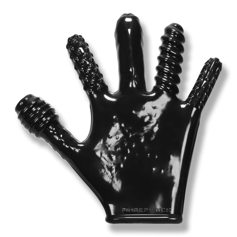 Finger Fuck Glove Dildo Set Black OxBalls