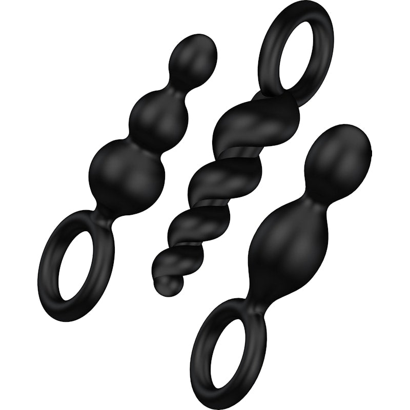 Satisfyer Plugs Booty Call 3 Piece Butt Plugs Black