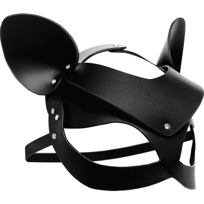 Bad Kitten Leather Cat Mask Black