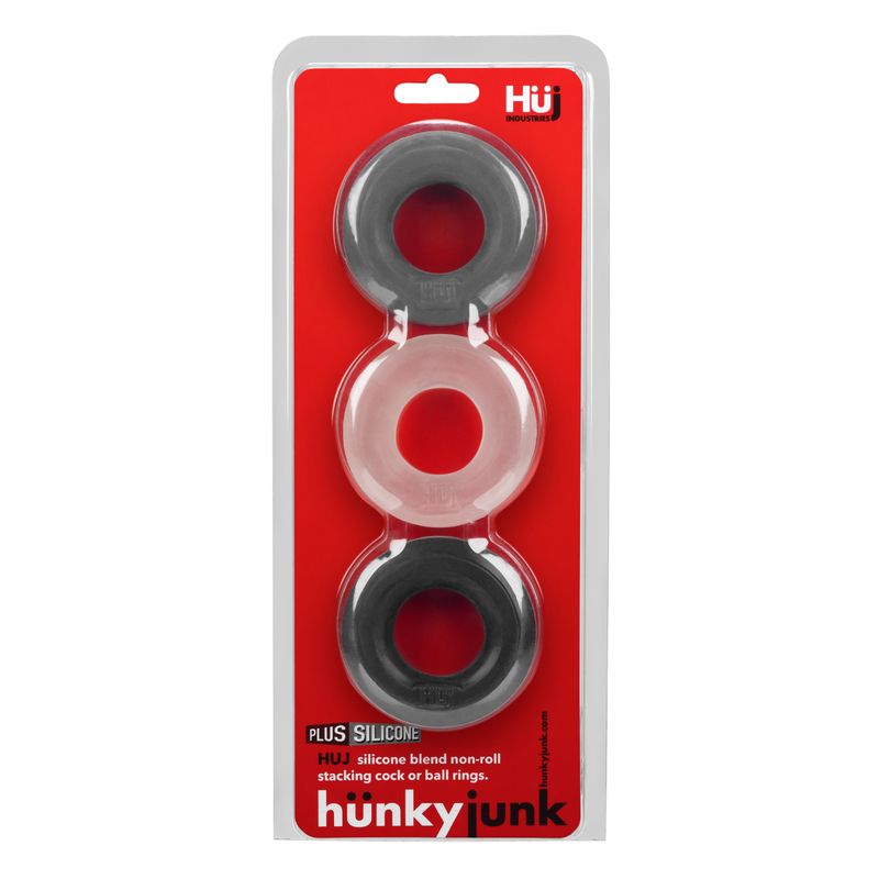 HUJ3 C-Ring 3 Pack PLUS+Silicone Blend by Hunkyjunk