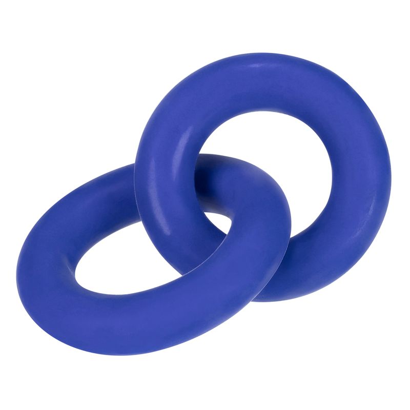 DUO Linked Cock and Ball Rings by Hunkyjunk Cobalt Blue