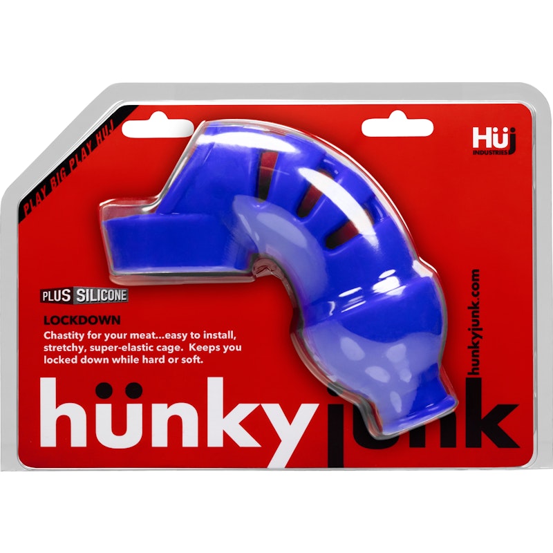 LOCKDOWN Cage Chastity by Hunkyjunk Cobalt Blue