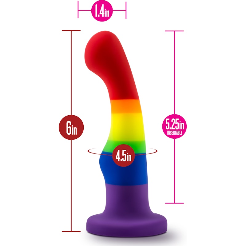 Avant Pride P1 Freedom Silicone Dildo Rainbow