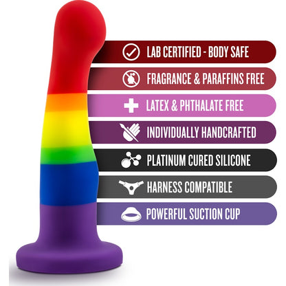 Avant Pride P1 Freedom Silicone Dildo Rainbow