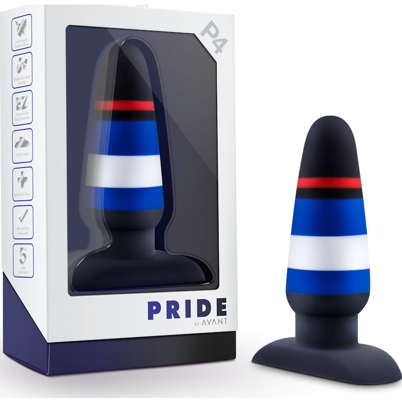 Avant Pride P4 Power Play Silicone Butt Plug Black