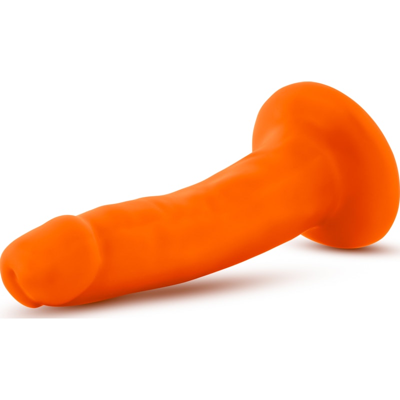 Neo Dual Density Cock 6in Neon Orange Orange