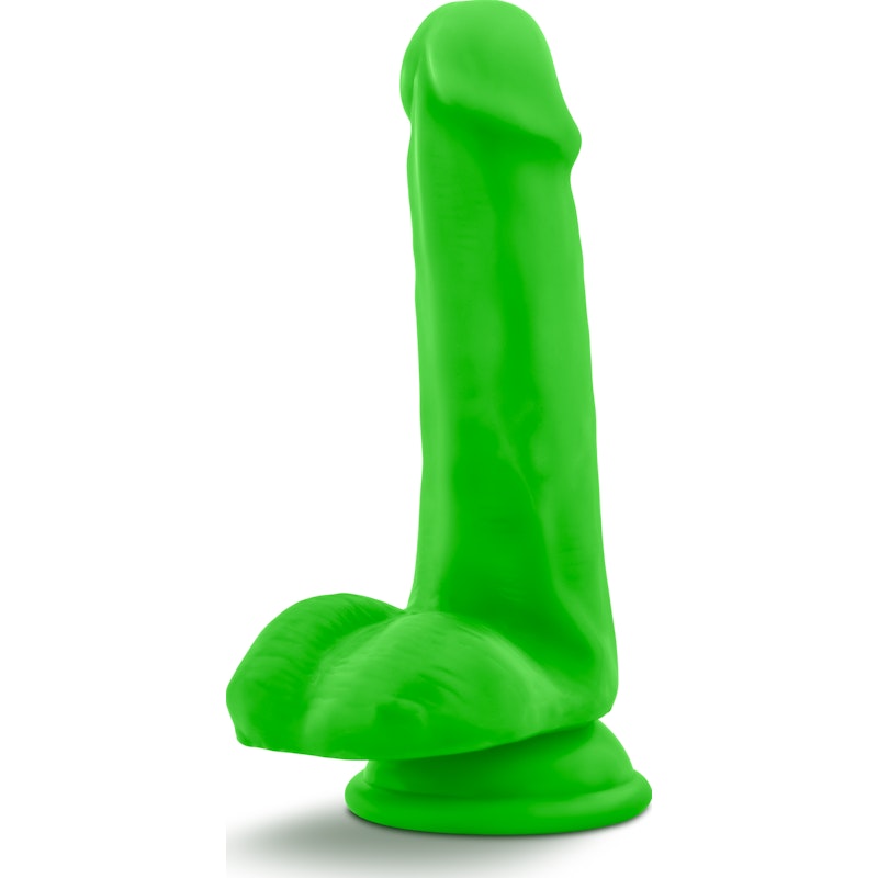 Neo Dual Density Cock With Balls 6in Neon Green Green