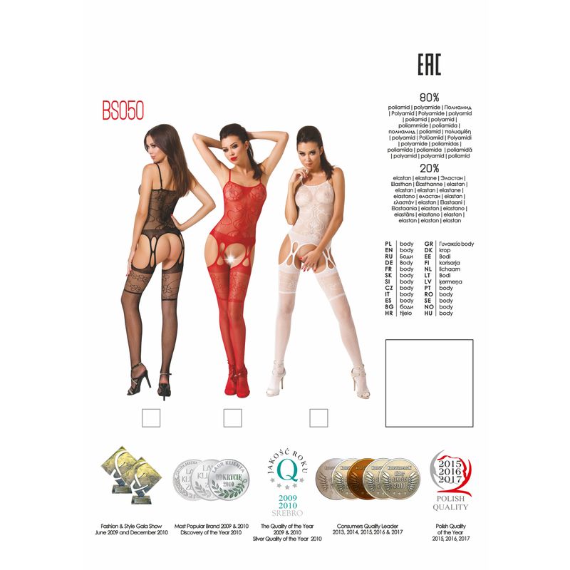 Bodystocking BS050 White One Size