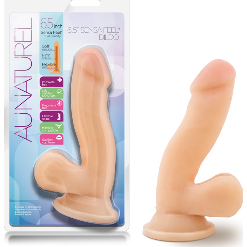 Au Naturel 6.5in Sensa Feel Dildo Beige Beige