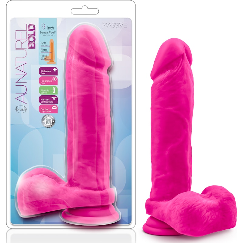 Au Naturel Bold Massive 9in Dildo Pink Pink