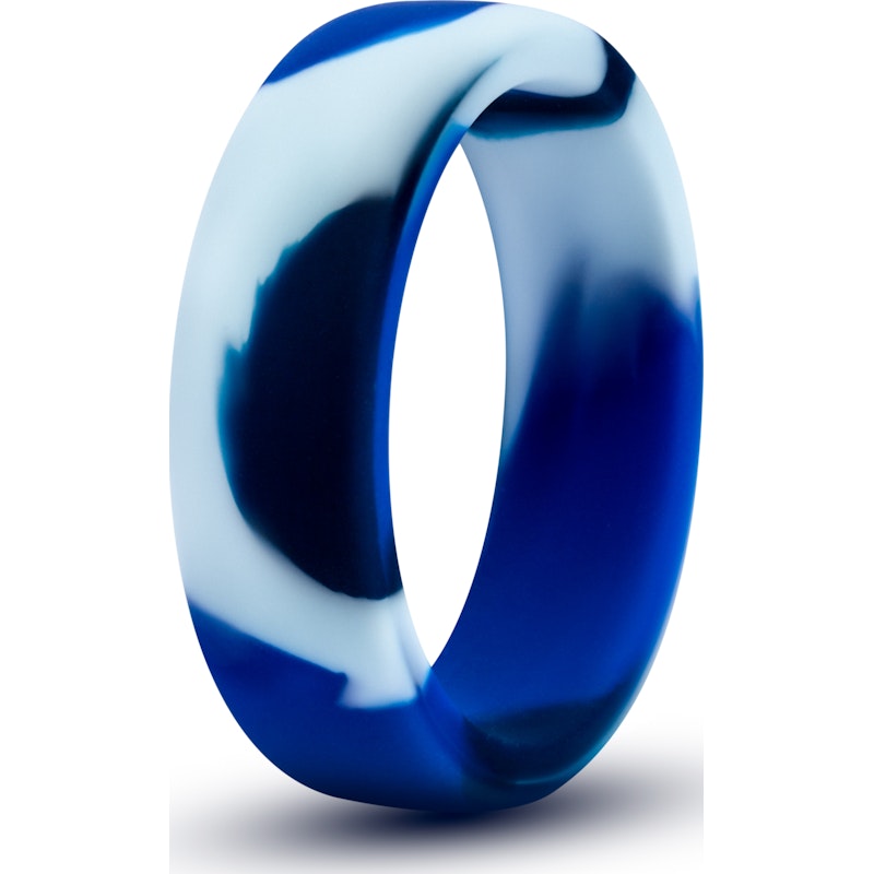 Performance Silicone Camo Cock Ring Blue Camoflauge Blue