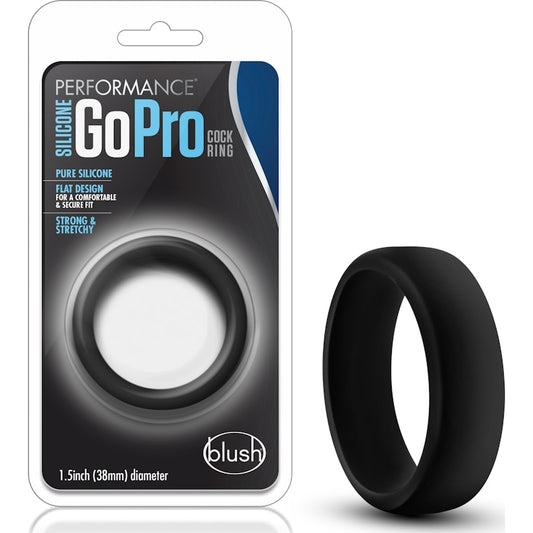 Performance Silicone Go Pro Cock Ring Black Black