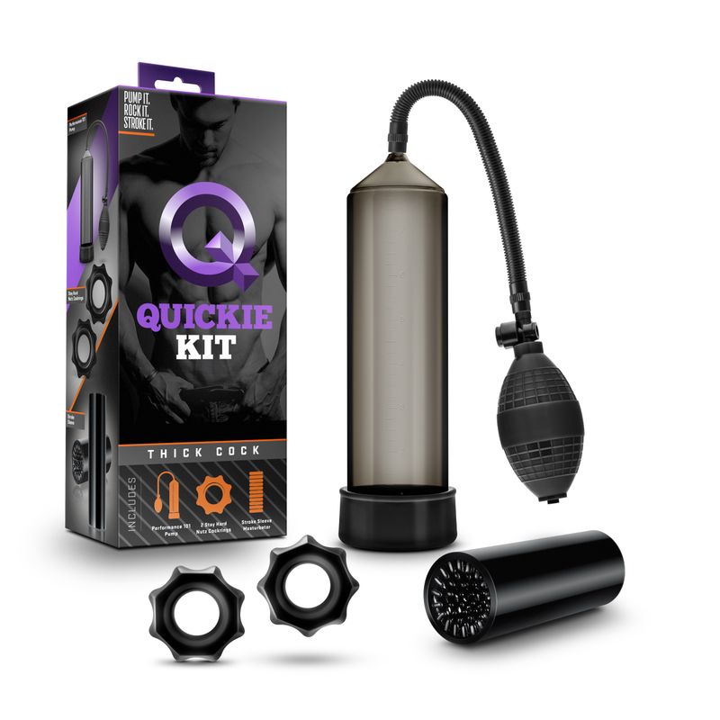 Quickie Kit Thick Cock Penis Pump & Masturbator Kit