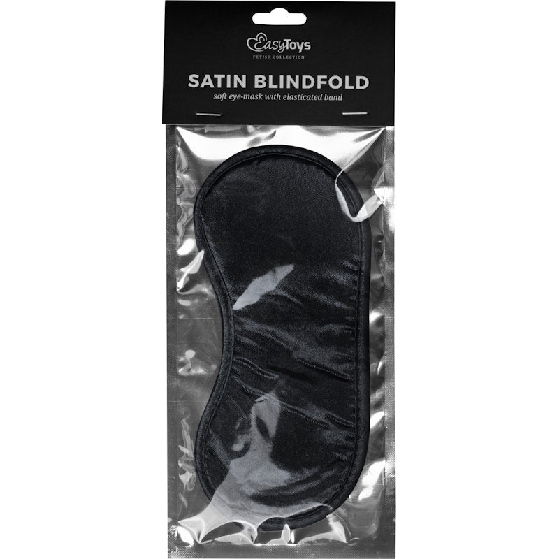 Black Satin Eye Mask Black