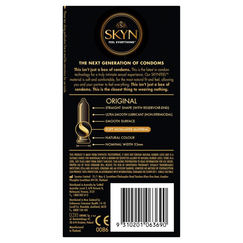SKYN Original Condoms 10 Pack – The Next Generation of Condoms