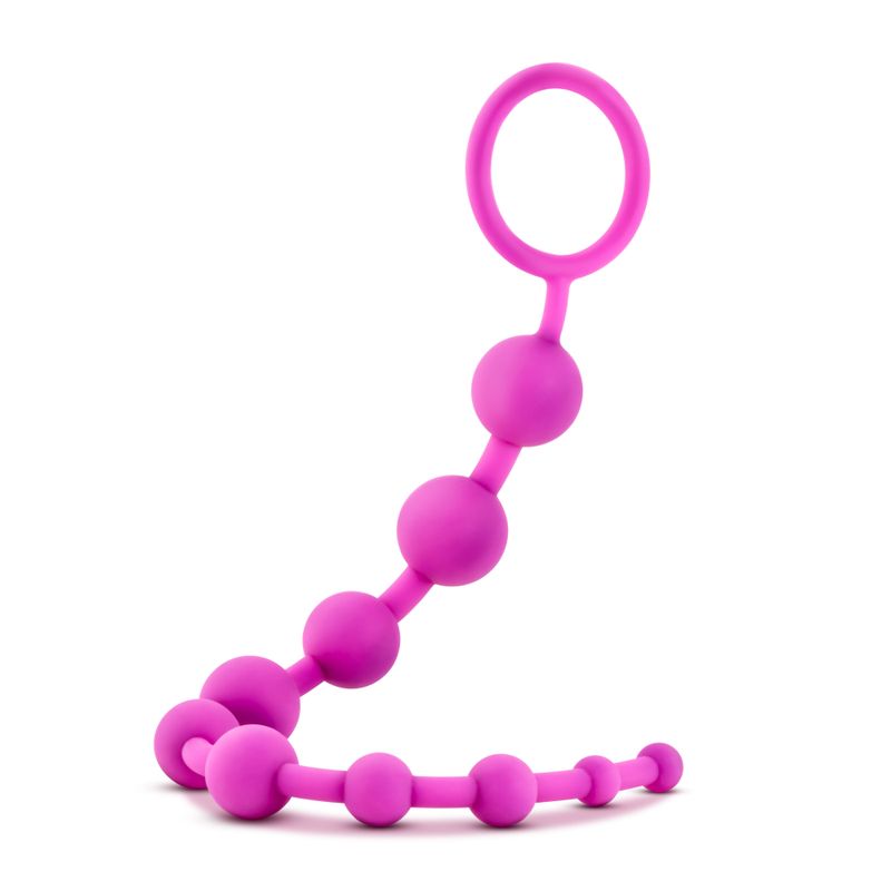 Blush Luxe Silicone 10-Bead Trainer – Graduated, Satin-Smooth