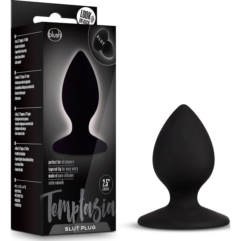 Temptasia Silicone Slut Butt Plug in Black