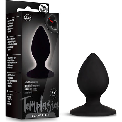 Temptasia Slave Silicone Butt Plug in Black