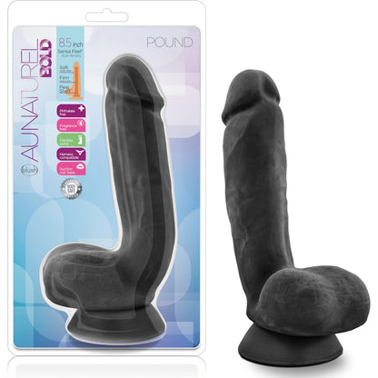 Au Naturel Bold Pound 8.5in Dildo Black Black