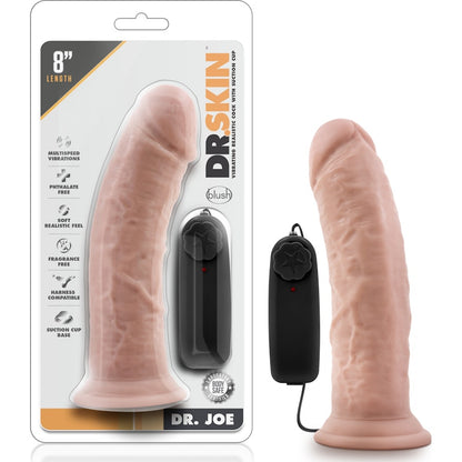 Dr Skin Dr Joe 8in Vibrating Cock with Suction Cup Vanilla Vanilla