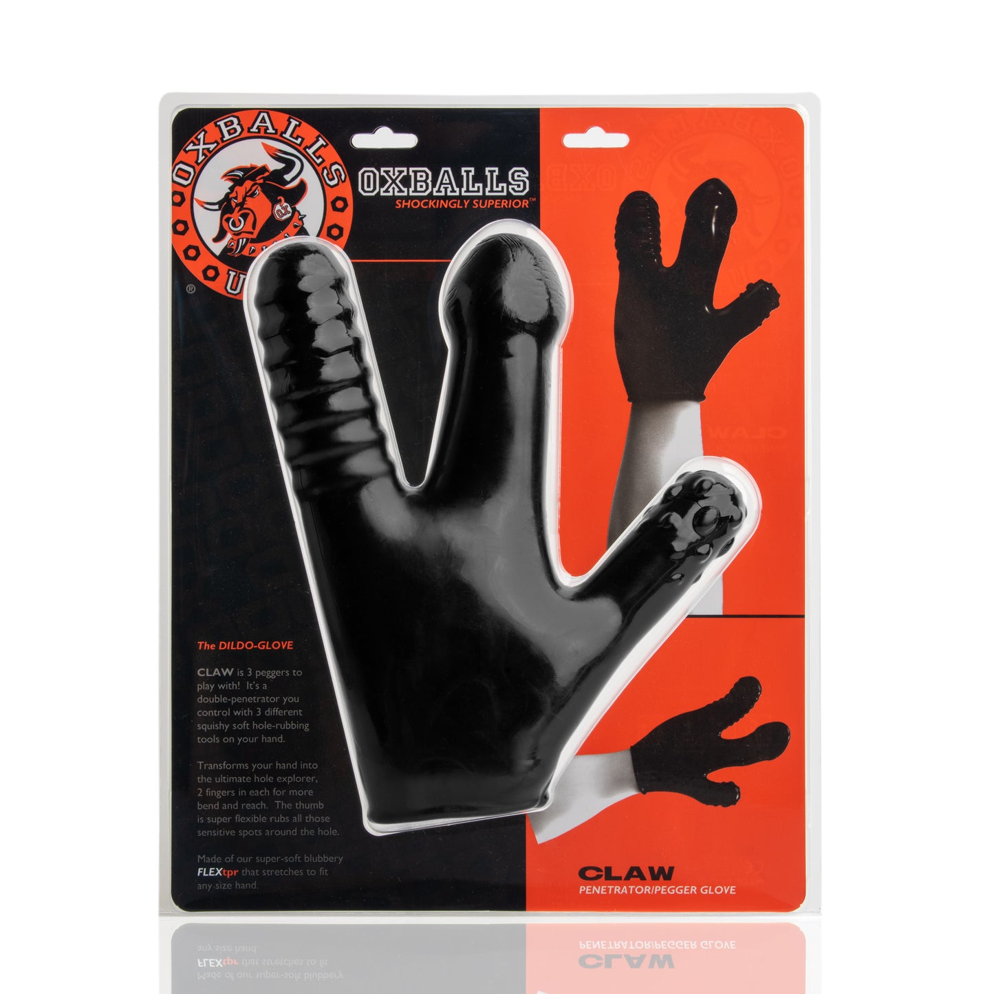 Claw Glove Black Slide Your Hand in Dildo by OxBalls