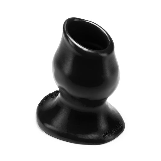 Pighole 3 Hollow Butt Plug Large Black OxBalls