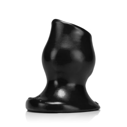 Pighole 3 Hollow Butt Plug Large Black OxBalls