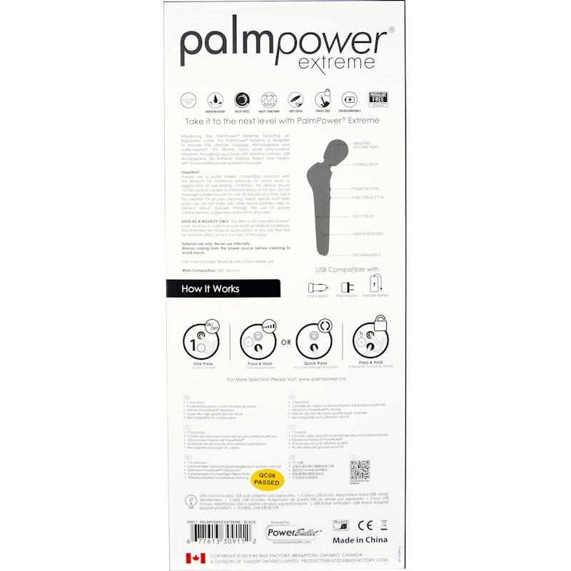 PalmPower Massager Extreme Black