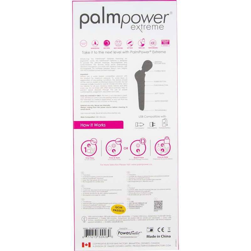 PalmPower Extreme Massager Pink