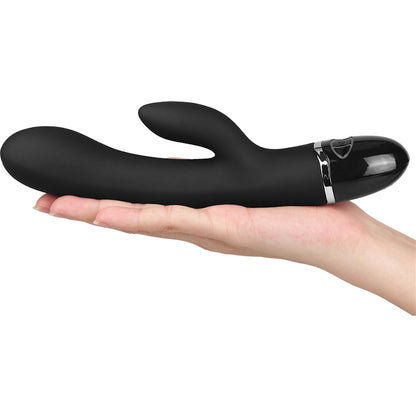 O Sensual Silicone Rechargeable Rabbit Vibrator Black