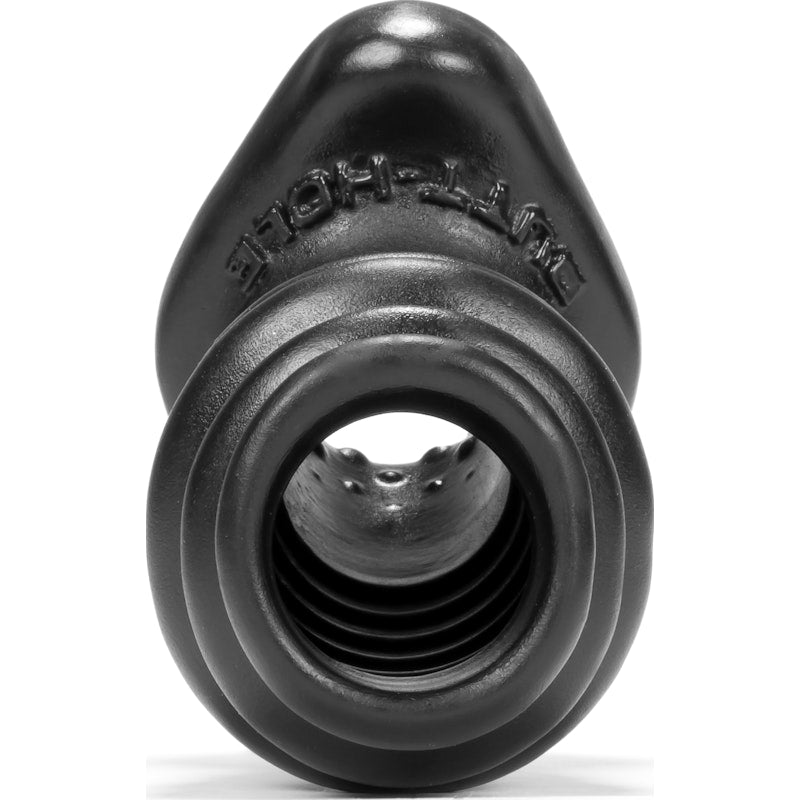 Butthole 2 Hollow Butt Plug Rippled Pure Platinum Silicone